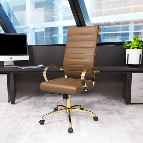 Benmar High-Back Leather Adjustable Office Conference Chair