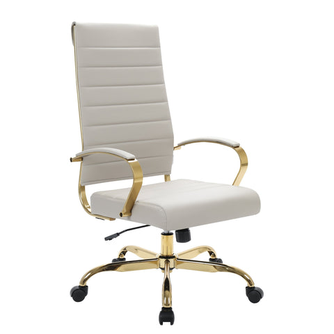 Benmar High-Back Leather Adjustable Office Conference Chair