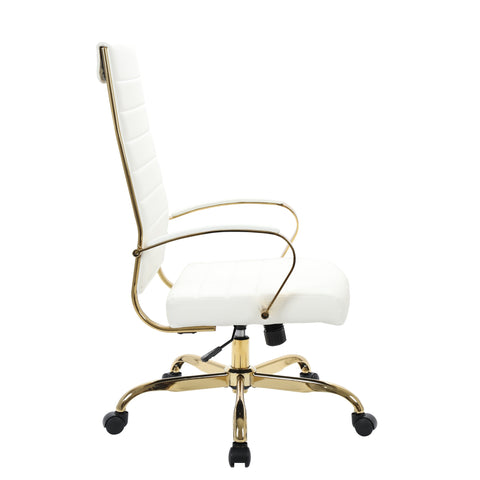 Benmar High-Back Leather Adjustable Office Conference Chair