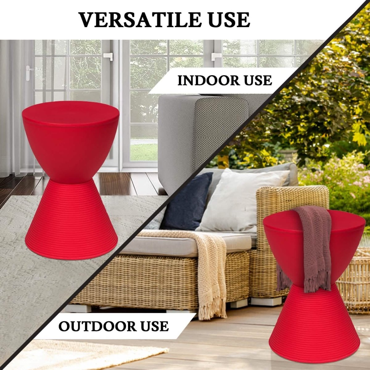 Boyd Storage Round Side End Table in Polypropylene Plastic