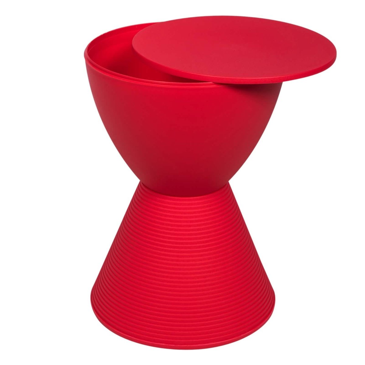 Boyd Storage Round Side End Table in Polypropylene Plastic