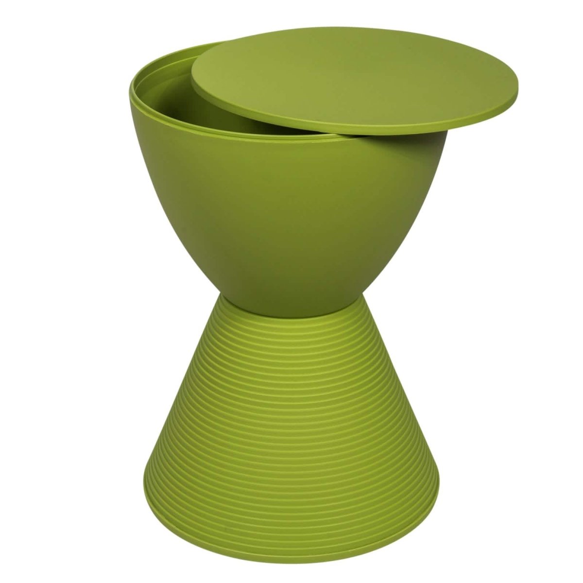 Boyd Storage Round Side End Table in Polypropylene Plastic