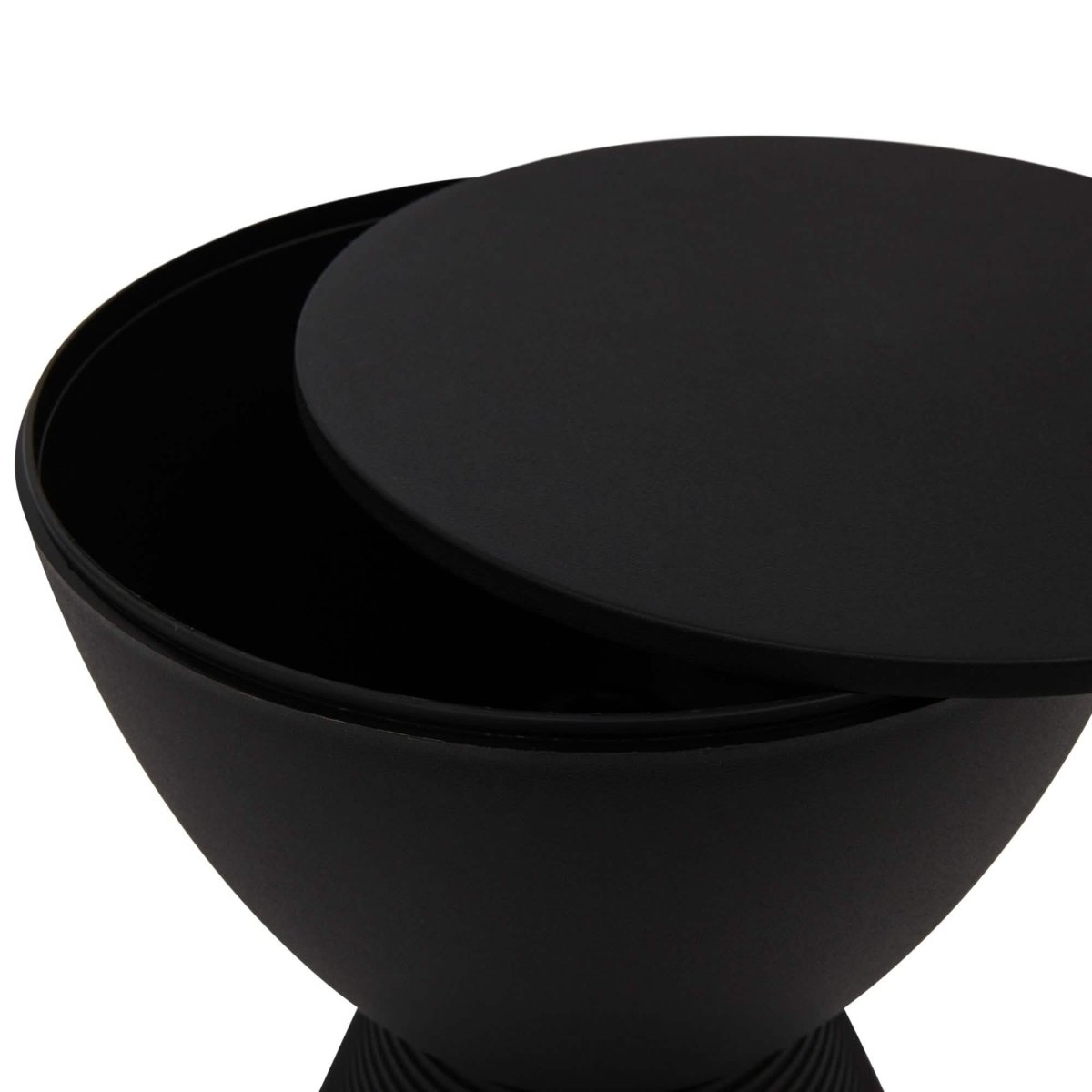Boyd Storage Round Side End Table in Polypropylene Plastic