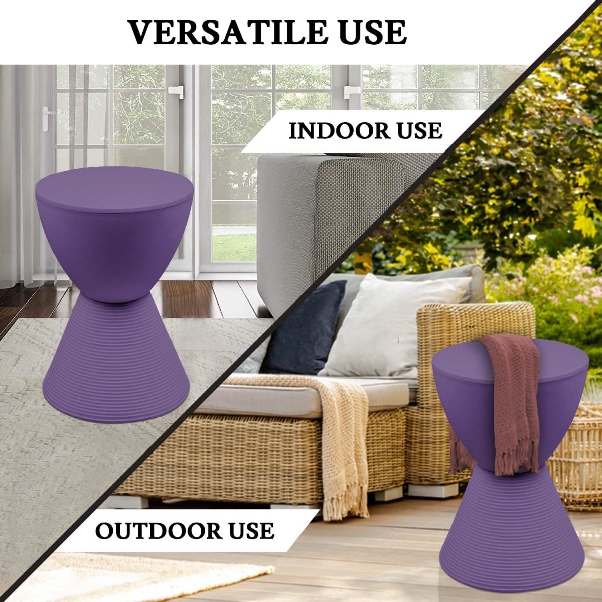 Boyd Storage Round Side End Table in Polypropylene Plastic