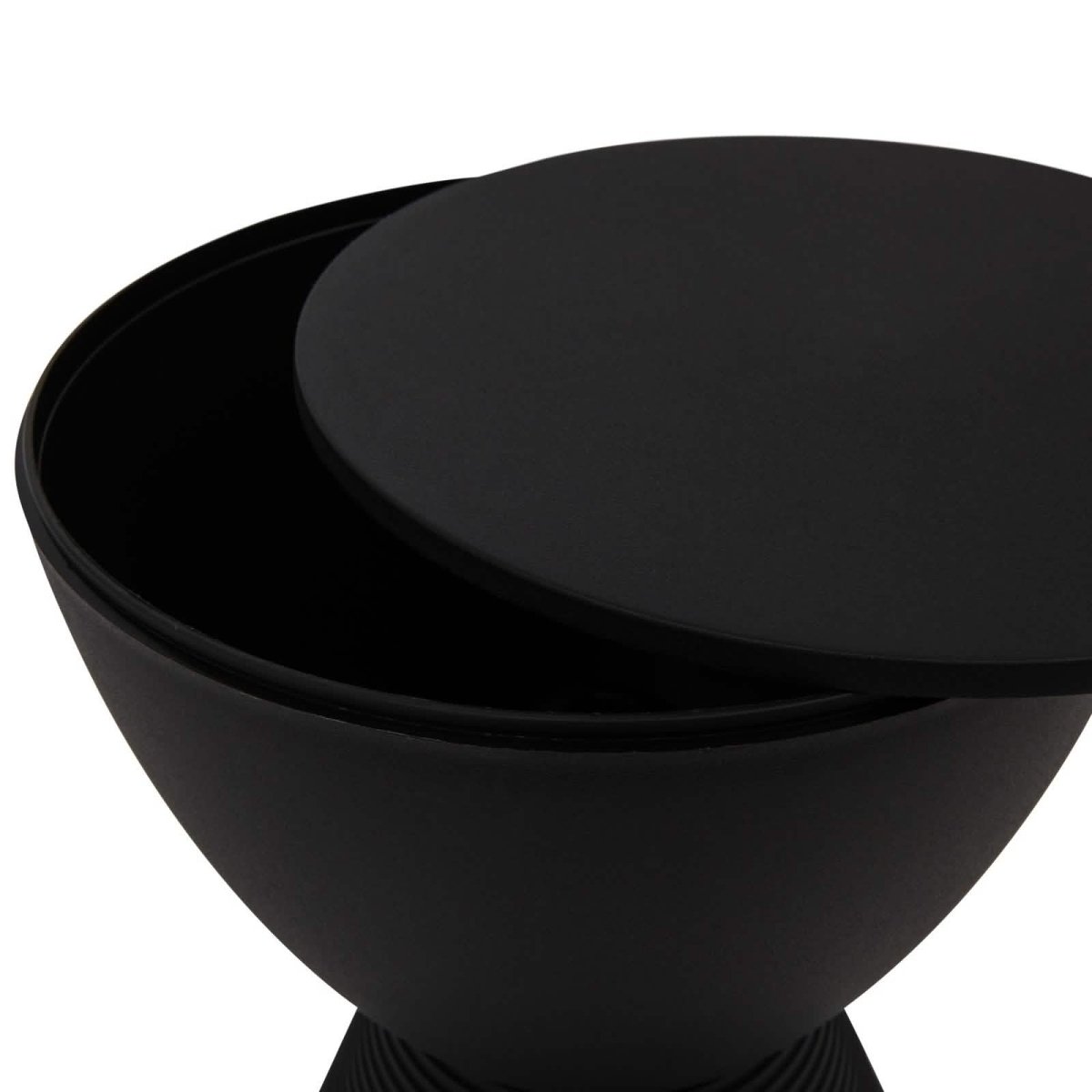 Boyd Storage Round Side End Table in Polypropylene Plastic