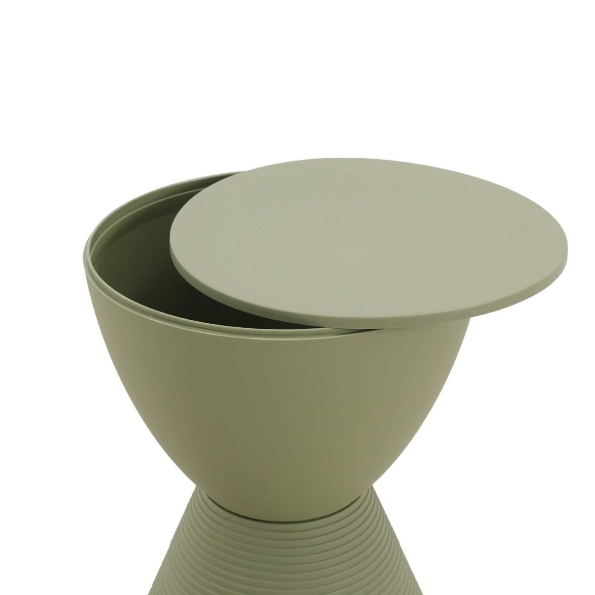 Boyd Storage Round Side End Table in Polypropylene Plastic