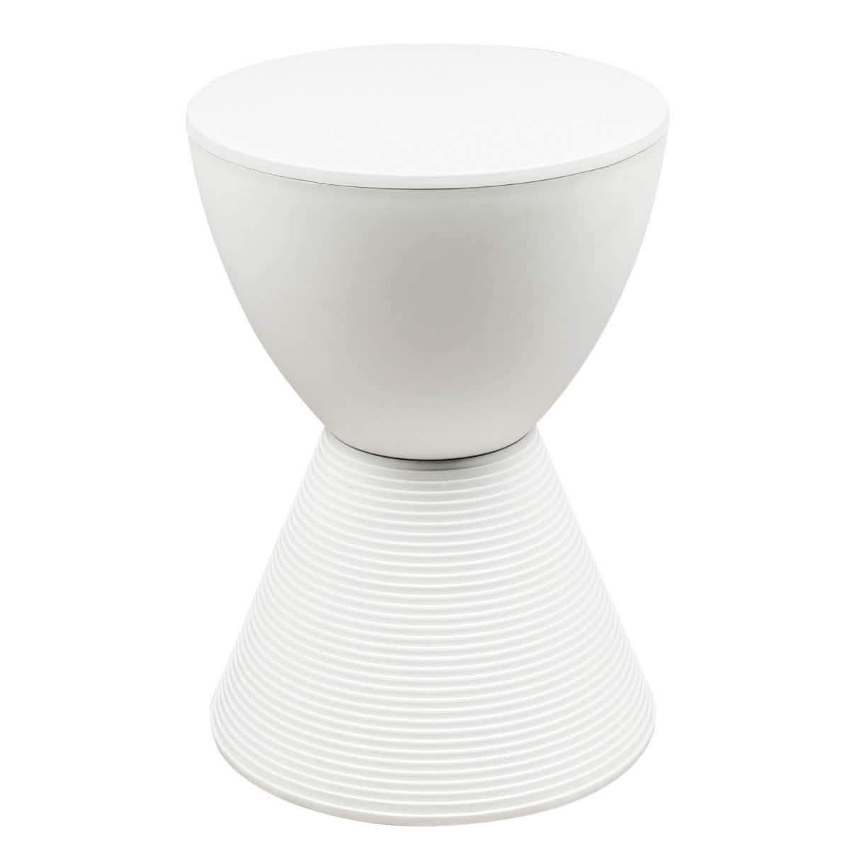 Boyd Storage Round Side End Table in Polypropylene Plastic