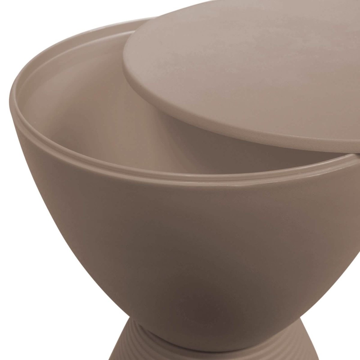 Boyd Storage Round Side End Table in Polypropylene Plastic