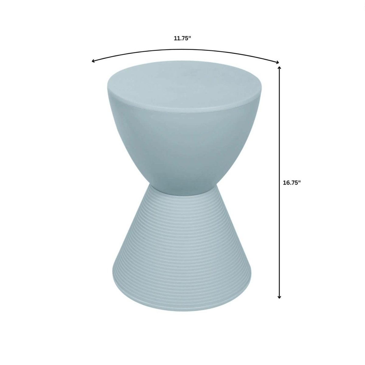 Boyd Storage Round Side End Table in Polypropylene Plastic