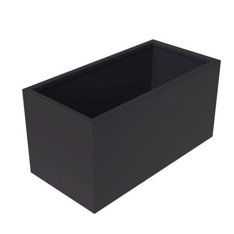 Bloom Mid-Century Modern Rectangular Fiberstone and MGO Clay Planter for Indoor and Outdoor