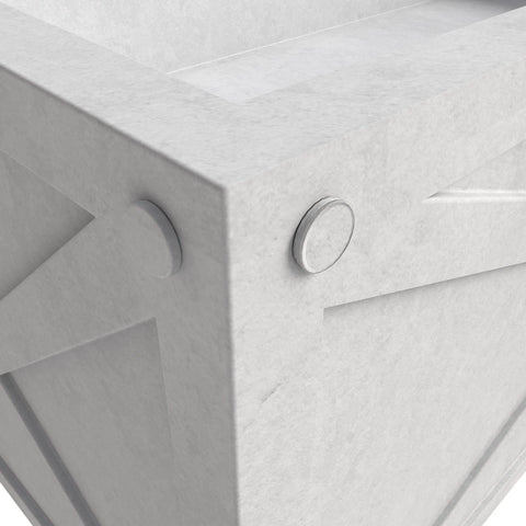 Bonsai Fiberglass and Clay Planter - Rectangular Weather-Resistant Planter Box with Drainage Holes