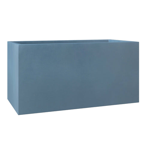 Bloom Mid-Century Modern Rectangular Fiberstone and MGO Clay Planter for Indoor and Outdoor