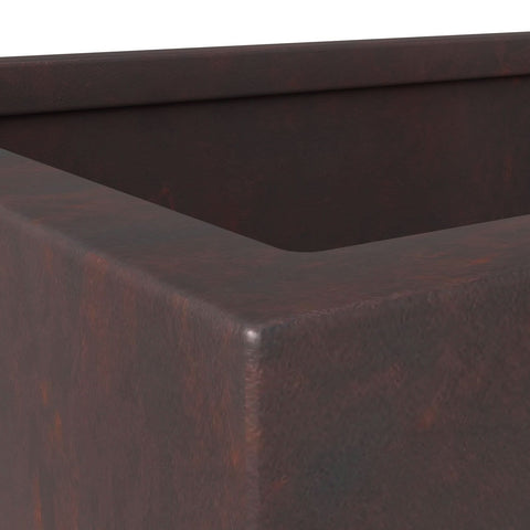 Bloom Mid-Century Modern Rectangular Fiberstone and MGO Clay Planter for Indoor and Outdoor