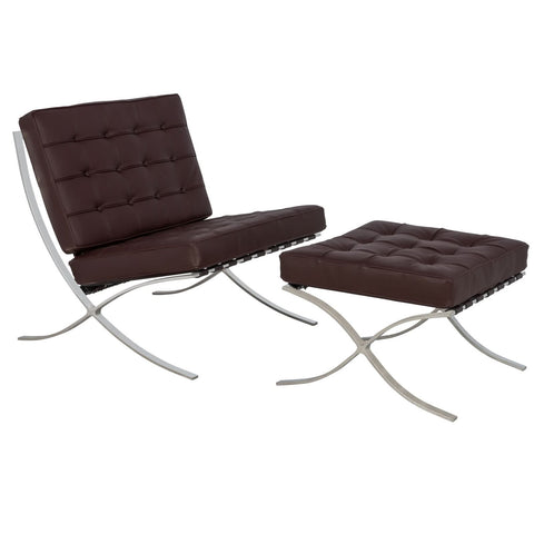 Bellefonte Style Modern Pavilion Chair & Ottoman