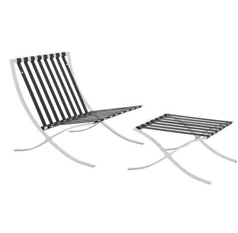 Bellefonte Style Modern Pavilion Chair & Ottoman