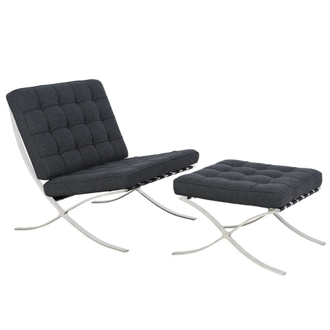 Bellefonte Style Modern Pavilion Chair & Ottoman