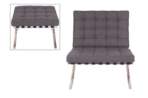 Bellefonte Style Modern Pavilion Chair & Ottoman