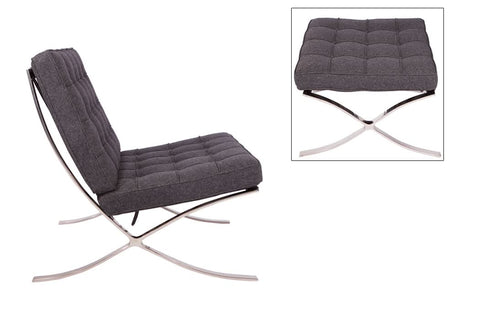 Bellefonte Style Modern Pavilion Chair & Ottoman