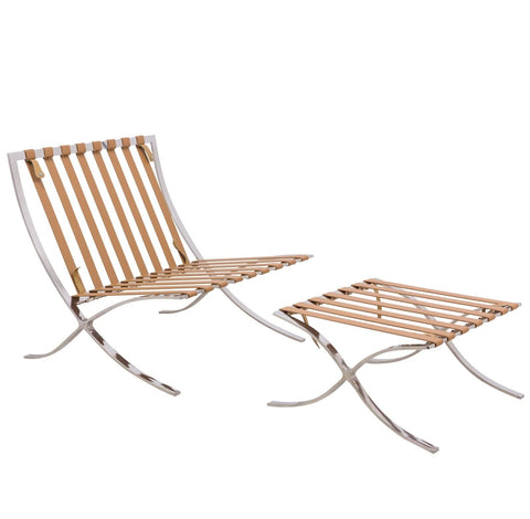 Bellefonte Style Modern Pavilion Chair & Ottoman