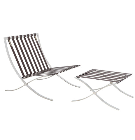 Bellefonte Style Modern Pavilion Chair & Ottoman