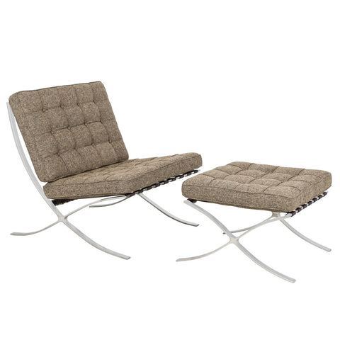 Bellefonte Style Modern Pavilion Chair & Ottoman