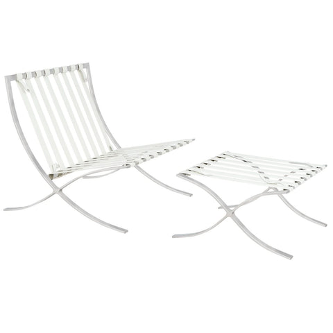 Bellefonte Style Modern Pavilion Chair & Ottoman