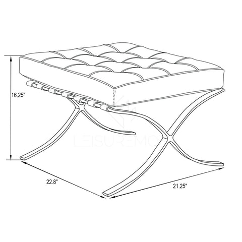 Bellefonte Style Modern Pavilion Ottoman