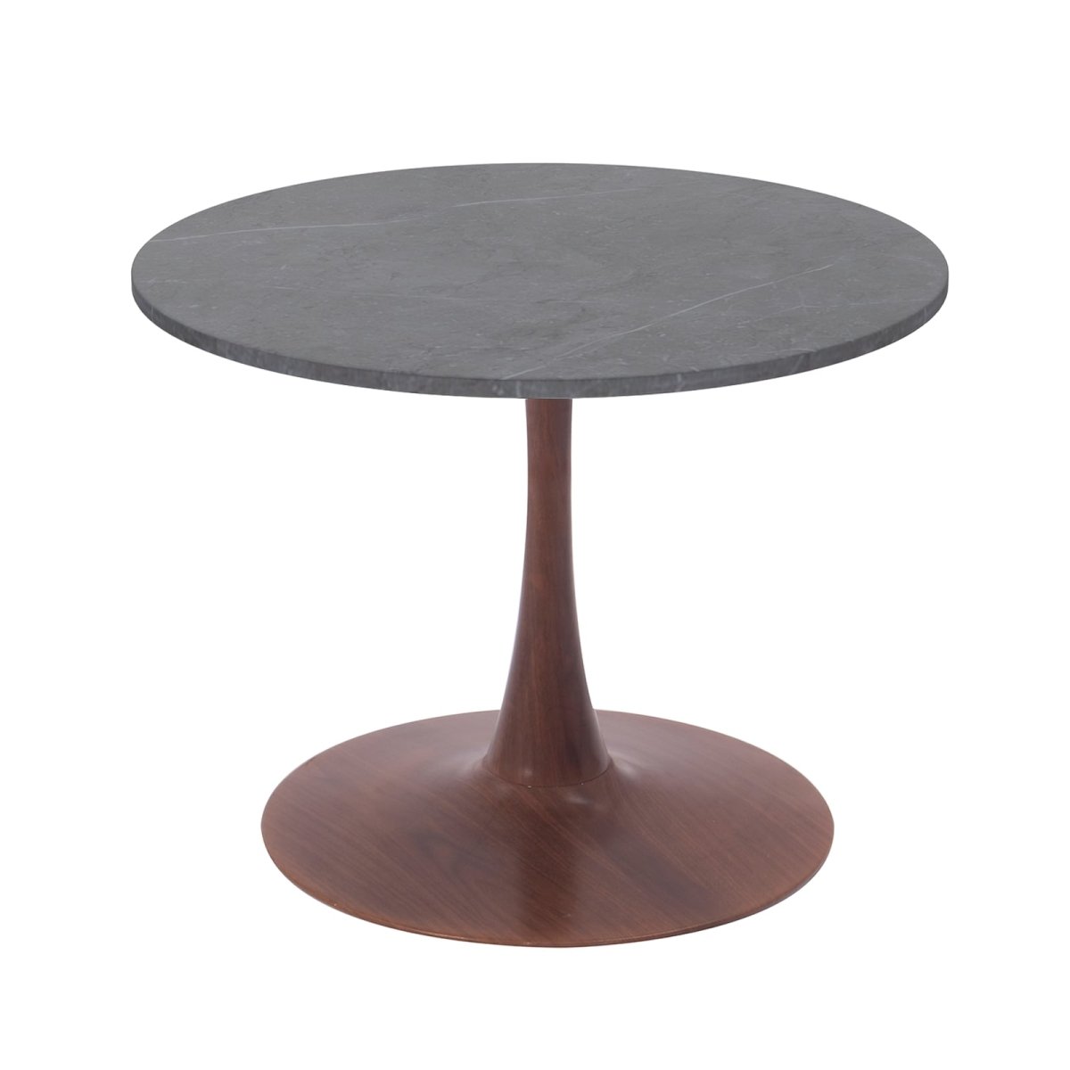 Bristol 27"/31"/35" Round Dining Table Wood Transfer Cherry/Natural/Walnut Base with Sintered Stone Table Top