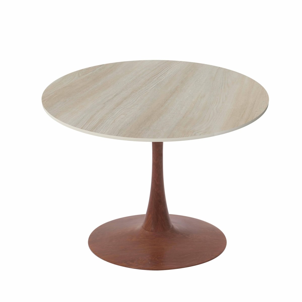 Bristol 27"/31"/35" Round Dining Table Wood Transfer Cherry/Natural/Walnut Base with Sintered Stone Table Top