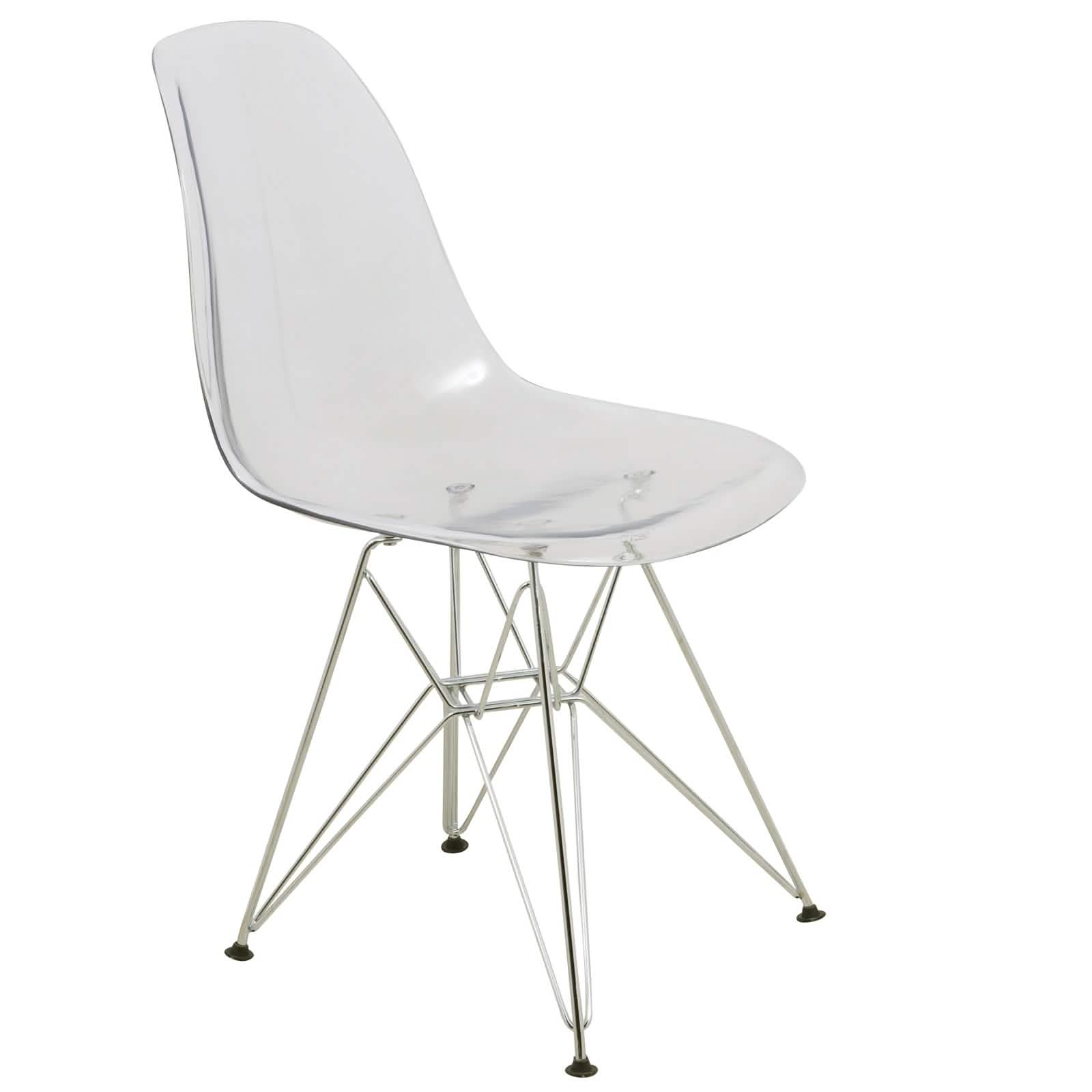 Bristol 5 - Piece Dining Set 35" MDF Round Table with 4 ABS Plastic Side Chair in Chrome