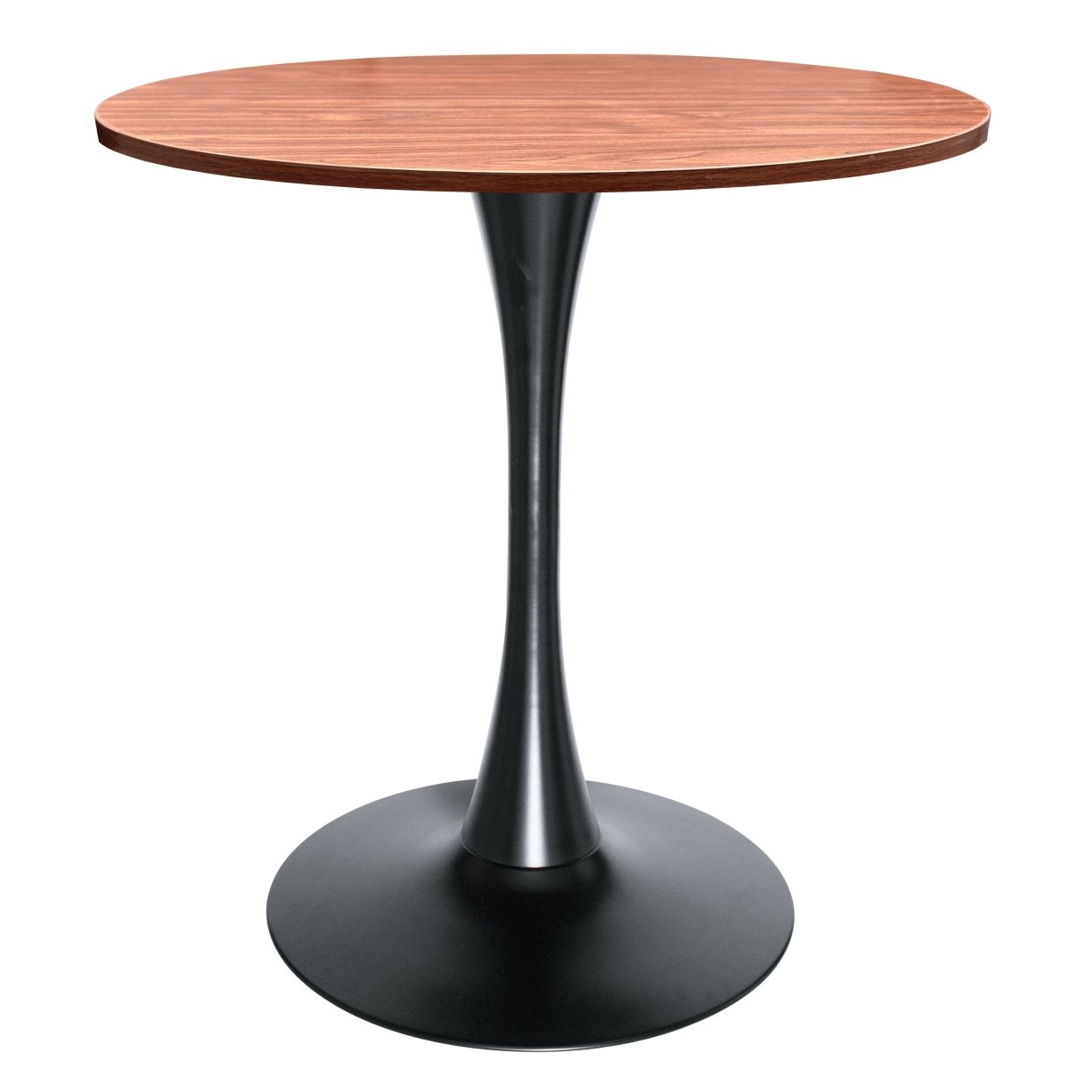 Bristol Round Dining Table with MDF/Sintered Stone/Glass Tabletop in Black Steel Base