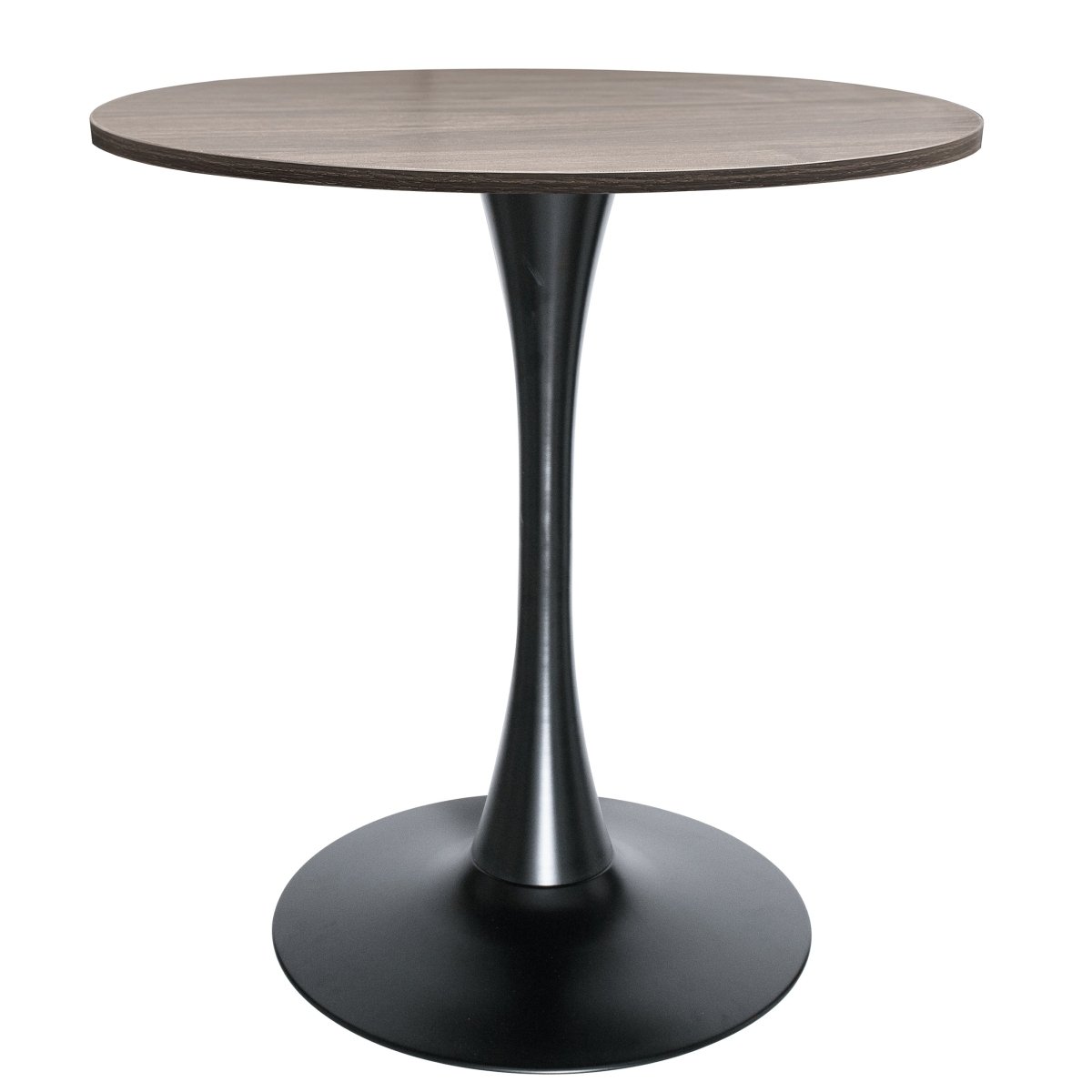 Bristol Round Dining Table with MDF/Sintered Stone/Glass Tabletop in Black Steel Base