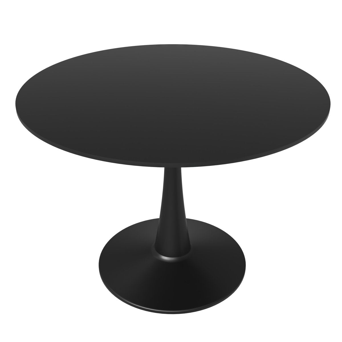 Bristol Round Dining Table | MDF Top & Black Steel Base | LeisureMod