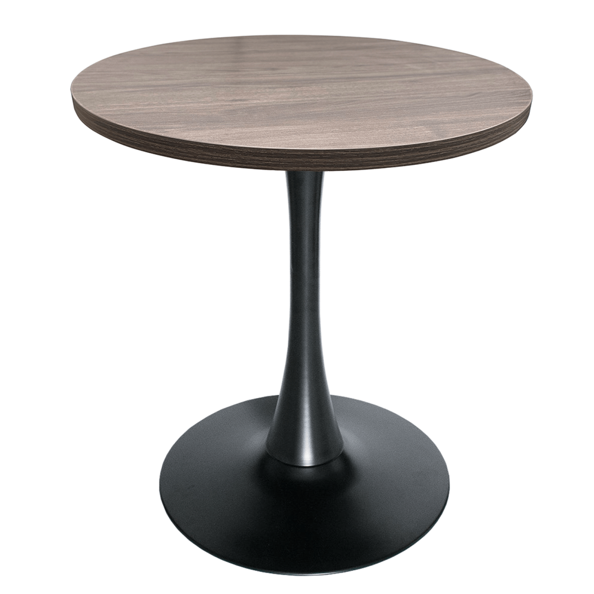 Bristol Round Dining Table with MDF/Sintered Stone/Glass Tabletop in Black Steel Base