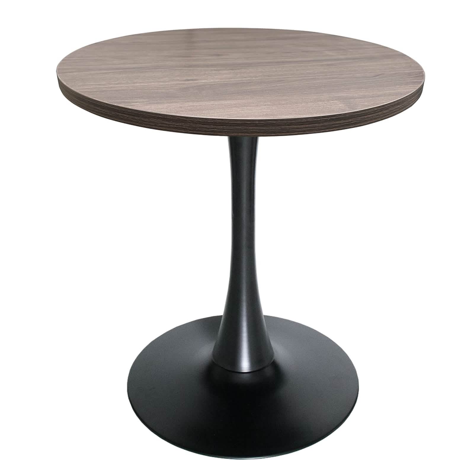 Bristol Round Dining Table with MDF/Sintered Stone/Glass Tabletop in Black Steel Base