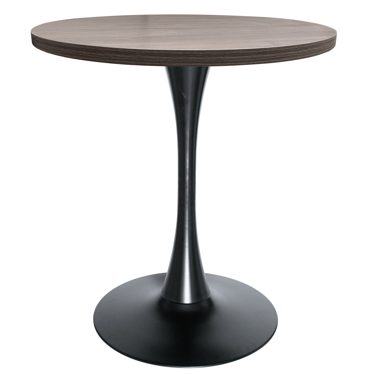 Bristol Round Dining Table with MDF/Sintered Stone/Glass Tabletop in Black Steel Base