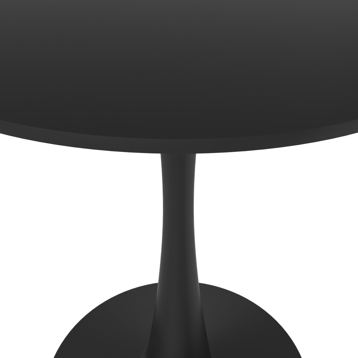 Bristol Round Dining Table with MDF/Sintered Stone/Glass Tabletop in Black Steel Base