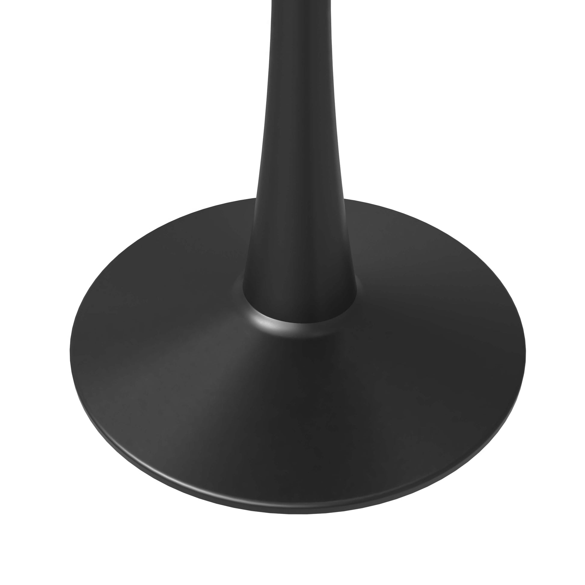 Bristol Round Dining Table with MDF/Sintered Stone/Glass Tabletop in Black Steel Base