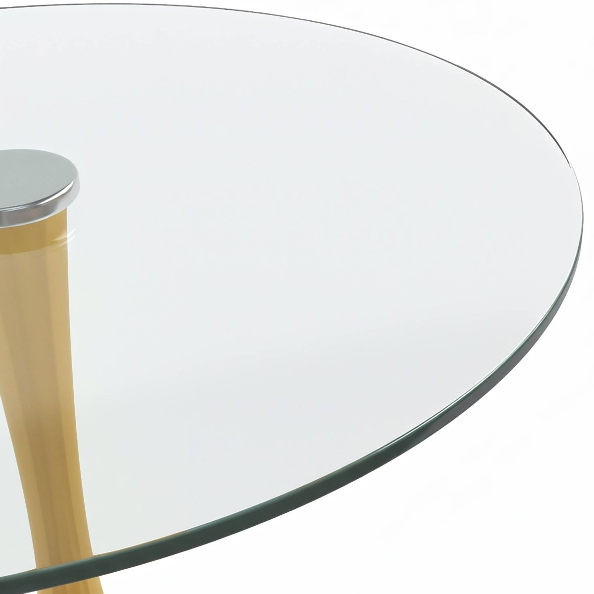 Bristol Round Dining Table with MDF/Sintered Stone/Glass Tabletop in Gold Steel