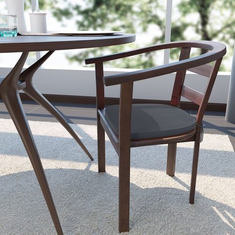 Modern Memory Foam Chair Cushion  with Ties and Non Skid Design