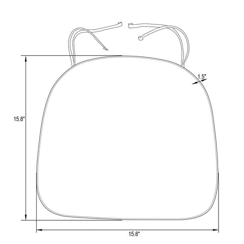 Modern Memory Foam Chair Cushion  with Ties and Non Skid Design