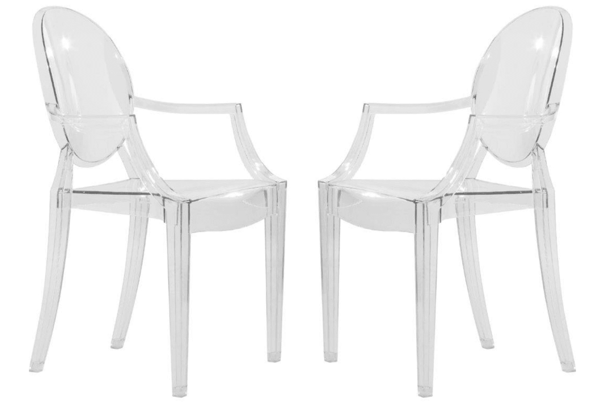 Carroll Modern Acrylic Dining Chair, Set of 2