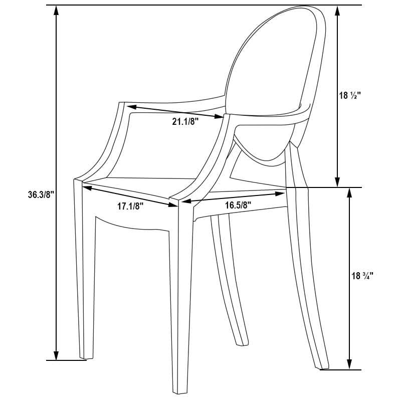 Carroll Modern Acrylic Dining Chair, Set of 2