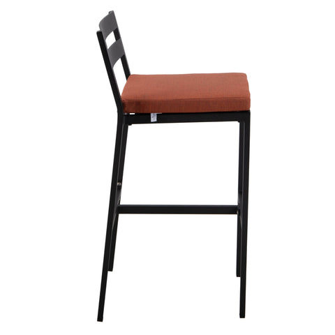 Chelsea Modern Patio Bar Chair in Powder-Coated Aluminum with Removable Cushion