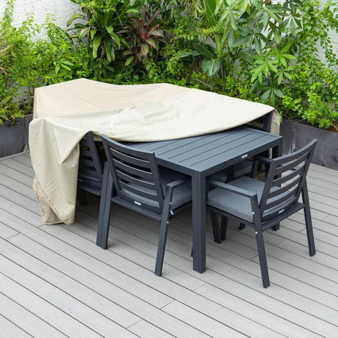 Mid-Century Modern Chelsea Rectangular Outdoor Furniture Rain Cover for 63" and 87" Patio Dining Set