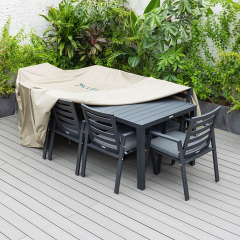 Mid-Century Modern Chelsea Rectangular Outdoor Furniture Rain Cover for 63" and 87" Patio Dining Set
