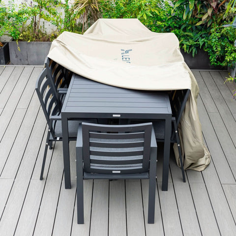 Mid-Century Modern Chelsea Rectangular Outdoor Furniture Rain Cover for 63" and 87" Patio Dining Set