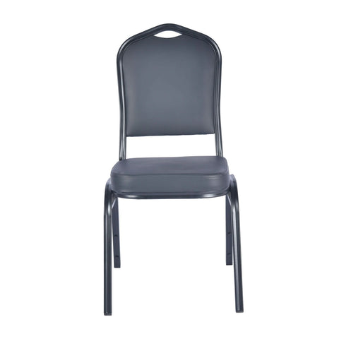 Cove Modern Stackable Banquet Chair with Black Powder Coated Steel Frame