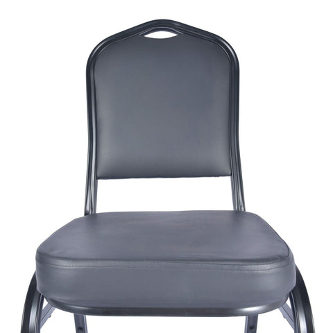 Cove Modern Stackable Banquet Chair with Black Powder Coated Steel Frame