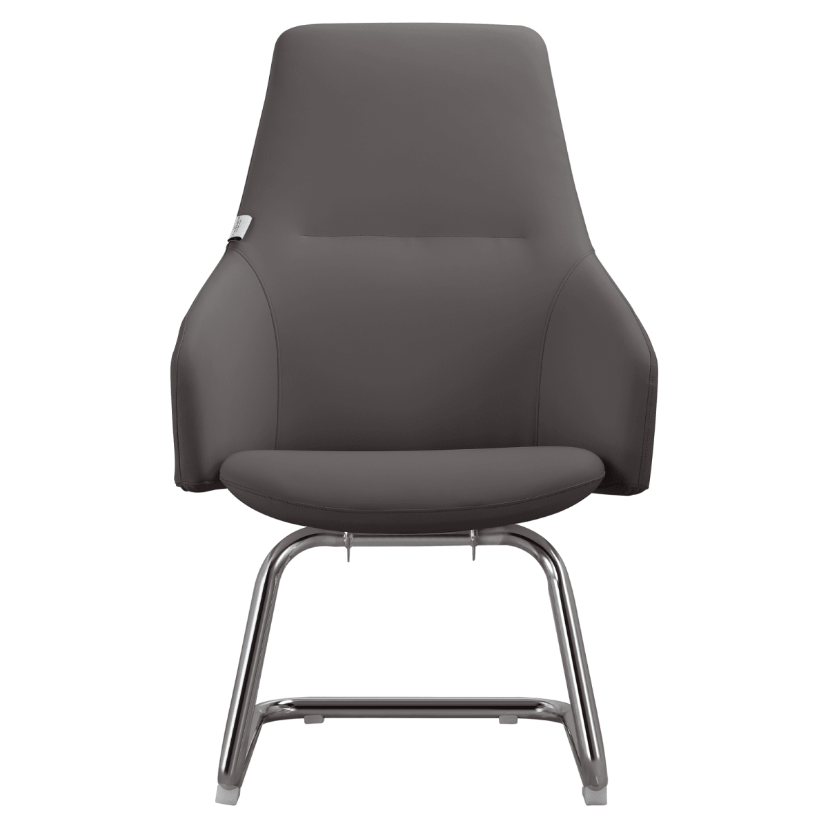 Celeste Leather Conference Office Chair with Upholstered Seat and Armrest